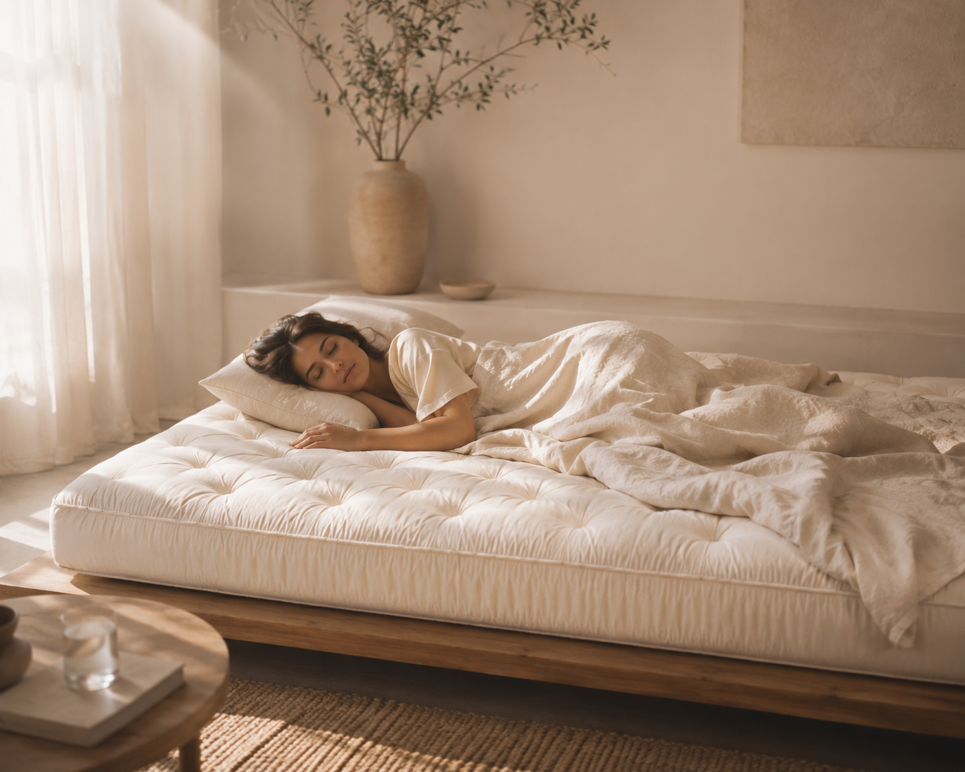 Drokona Export Collection | 100% Natural Organic Cotton Mattress — Handcrafted in India | Breathable, Chemical-Free, Temperature Regulating