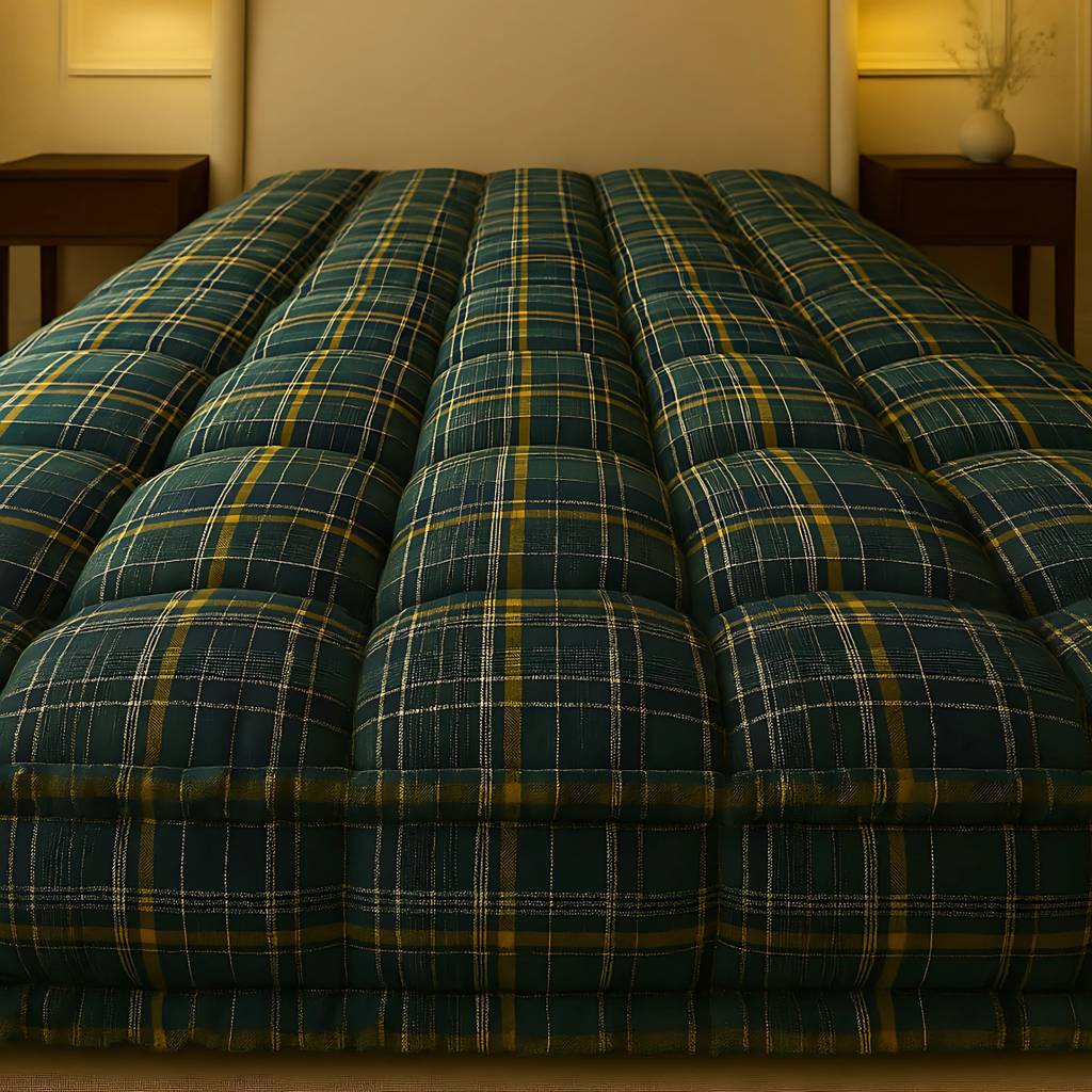 Anand Textile Check 4 inch Single Cotton Mattress