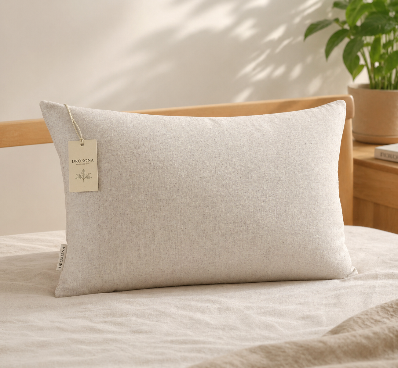 Drokona organic cotton pillow pure cotton fill