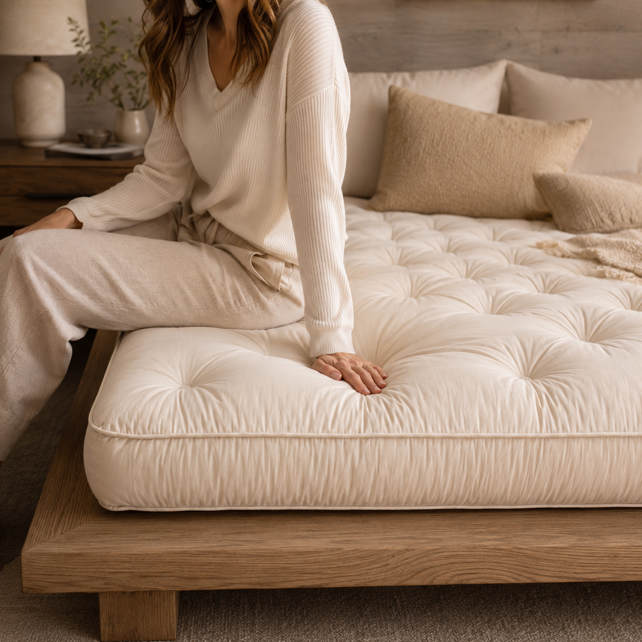 Drokona Export Collection | 100% Natural Organic Cotton Mattress — Handcrafted in India | Breathable, Chemical-Free, Temperature Regulating