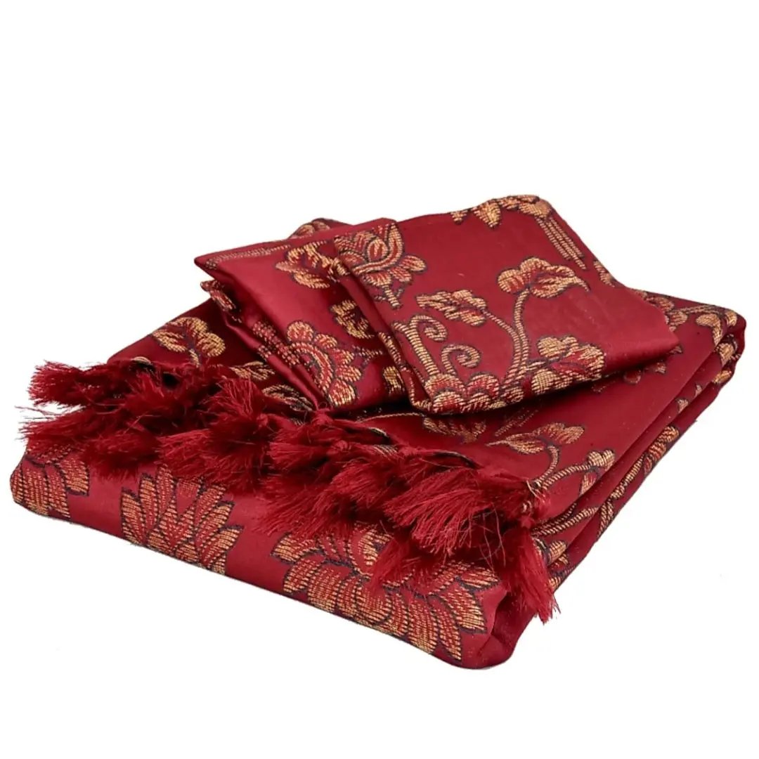 Drokona Crimson Dream bedsheet folded product shot