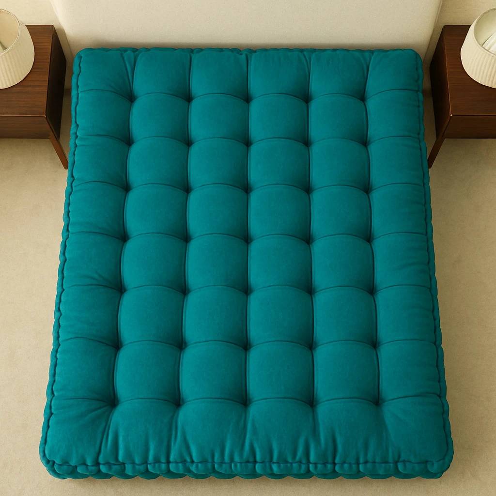 Anand Textile Check 4 inch Single Cotton Mattress