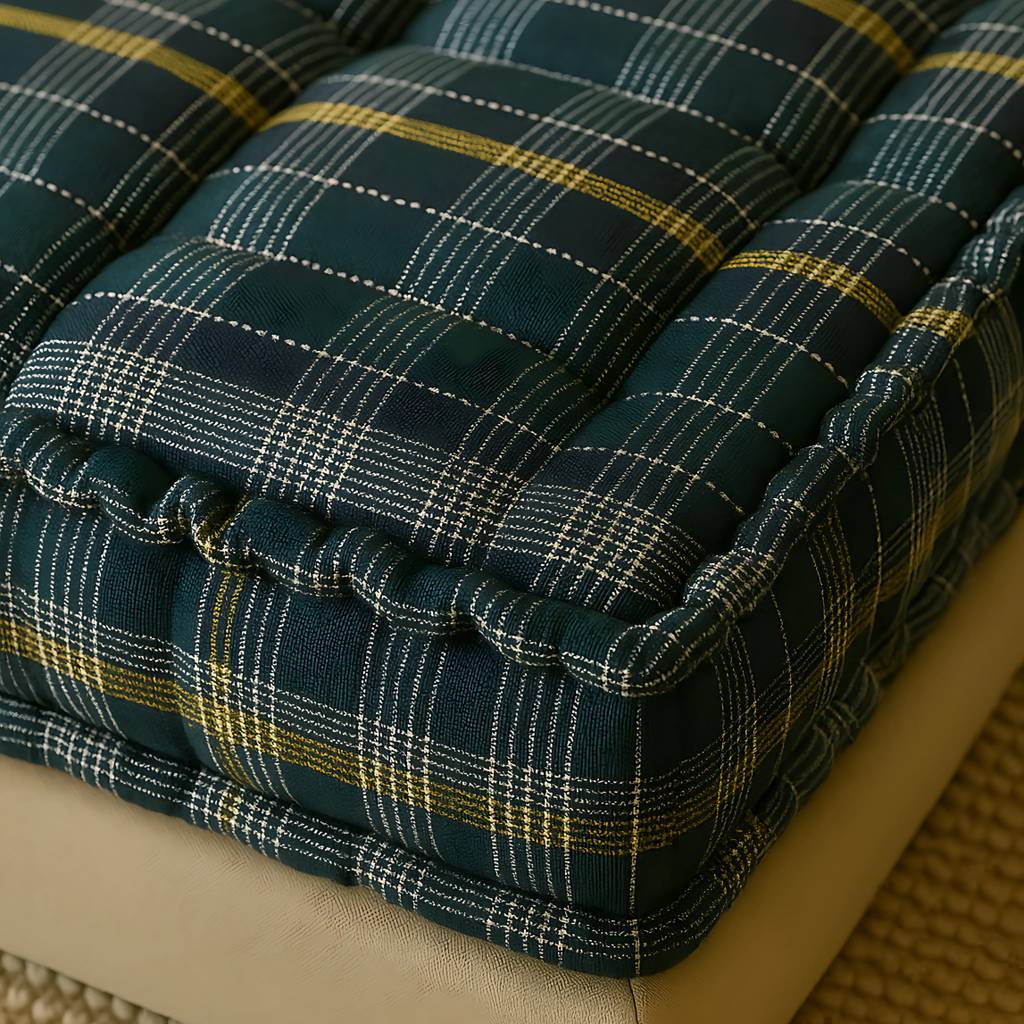 Anand Textile Check 4 inch Single Cotton Mattress